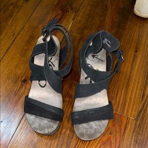 OTBT Black Strappy Sandals